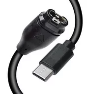 Akcesoria do smartwatchy - Kabel Usb Typ-C Ładowarka Usb 2.0 Quick Charge 1M Do Garmin Fenix 5/5X/5S/5+/5X+/5S+/6/6Pro/6S/6S Pr/6X/6X Pro/7/7X Czarna - miniaturka - grafika 1