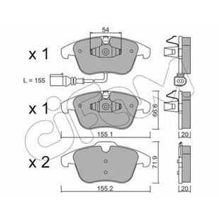 Klocki hamulcowe - komplet CIFAM 822-675-1 - Klocki hamulcowe - miniaturka - grafika 1