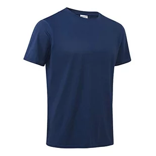 MeetHoo mężczyzna, koszulka sportowa z krótkim rękawem, szybkoschnąca, oddychająca baselayer top do biegania fitness siłownia, Niebieski, M - Koszulki męskie - miniaturka - grafika 1