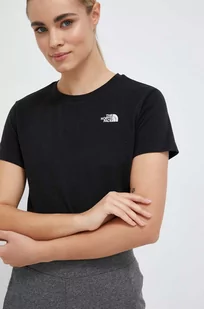 The North Face t-shirt bawełniany kolor czarny - Koszulki sportowe damskie - miniaturka - grafika 1