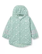 Kurtki i płaszcze dla chłopców - Playshoes Dziecięca kurtka przeciwdeszczowa z podszewką z polaru, kolor zielony na całej powierzchni, 104, Zielony na całej powierzchni, 104 - miniaturka - grafika 1
