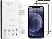 Szkła hartowane na telefon - 2 Szt. | moVear 2.5D Max Matt - Matowe Szkło Hartowane Do Apple Iphone 12 Pro / 12 (6.1") Na Cały Ekran | Antyrefleksyjne, Do Etui, Fullglue, 9H - miniaturka - grafika 1