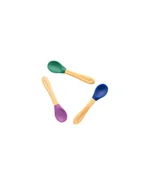 Sztućce dla dzieci - Eco rascals Zestaw łyżeczek bambusowych 3szt granat/purpurowy/zielony - miniaturka - grafika 1