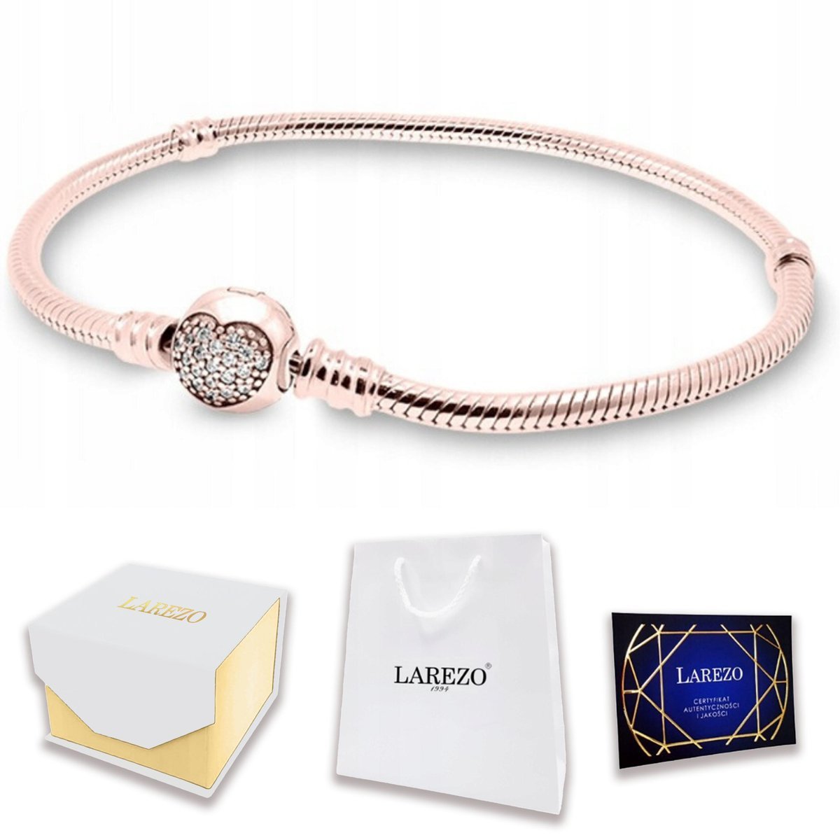 Bransoletka Pozłacana 18cm Klips Kula Białe Cyrkonie Kulka Kulki SREBRO 925