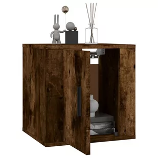 Lumarko Wiszące szafki TV, 2 szt., przydymiony dąb, 40x34,5x40 cm - Szafki RTV - miniaturka - grafika 4