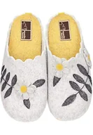 Kapcie damskie - Manitu Damskie kapcie domowe pantofle, szary - szary - 41 EU - miniaturka - grafika 1