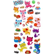 Zabawki kreatywne - Naklejki wypukłe koty 31szt Nowa - miniaturka - grafika 1