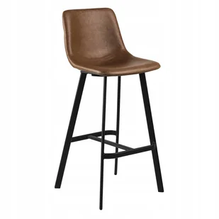 Stołek barowy Oregon Pu brandy Loftowy - Krzesła Stołek barowy Oregon Pu brandy Loftowy - Krzesła - miniaturka - grafika 1