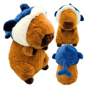 Maskotki i pluszaki - Kapibara Pluszak Maskotka Rekin Kaptur Ryba Czapka Zabawka Pluszowa 25 cm - miniaturka - grafika 1