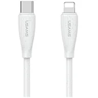 Kable USB - Kabel USB-C - Lightning USAMS Green Series SJ717 30W 1 m Bialy - miniaturka - grafika 1