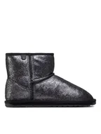 Buty dla dziewczynek - EMU Australia Śniegowce Wallaby Mini Metallic Teens T12358 Czarny - miniaturka - grafika 1