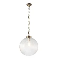 Lampy sufitowe - Lampa wisząca Brydon - kolor mosiądz, transparentny, złoty - 71124 - miniaturka - grafika 1