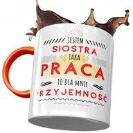 Kubki - Kubek Pomarańczowy Dla Siostry Urodziny na Prezent z Nadrukiem ze Zdjęciem + Opakowanie na prezent (wzór 04) - miniaturka - grafika 1