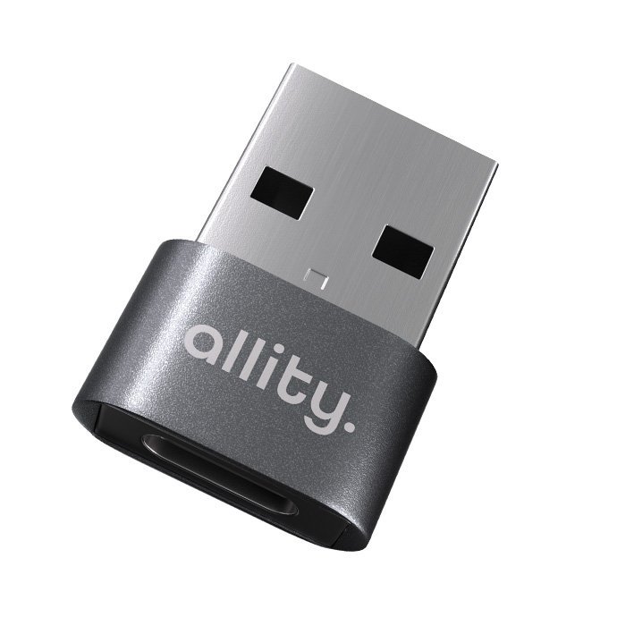 Allity adapter ABA-101 OTG USB-C do USB szary
