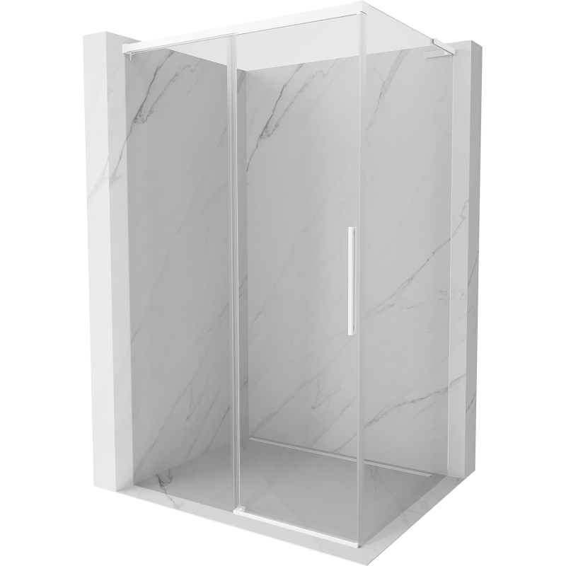 Mexen Rox L kabina prysznicowa rozsuwana 110 x 95 cm, transparent, biała - 8C2L-110-095-20-00