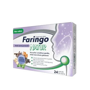 FaringoNatur czarna porzeczka, bez cukru , 24 pastylki - Witaminy i minerały - miniaturka - grafika 1