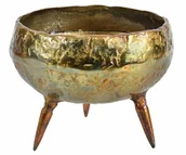 Donice - Barok old Osłonka na nóżkach, złoto miedziana, aluminiowa, płaska 1a - miniaturka - grafika 1