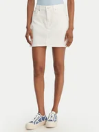 Spódnice - Guess Jeans Spódnica jeansowa W6RD0Q D6521 Biały Regular Fit - miniaturka - grafika 1