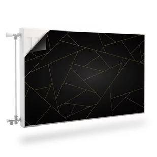 Osłona MAGNETYCZNA Na Kaloryfer Czarne Trójkąty Abstrakcja 120cm x 60cm - Dekoracje domu - miniaturka - grafika 1