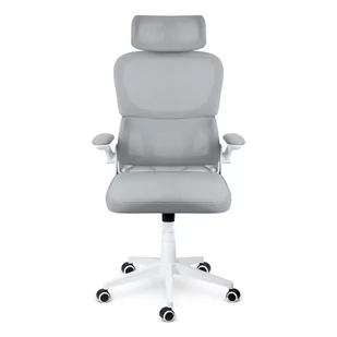 Fotel biurowy, krzesło biurowe Fotel biurowy z mikrosiatki Sofotel Formax szary - Fotele i krzesła biurowe - miniaturka - grafika 4