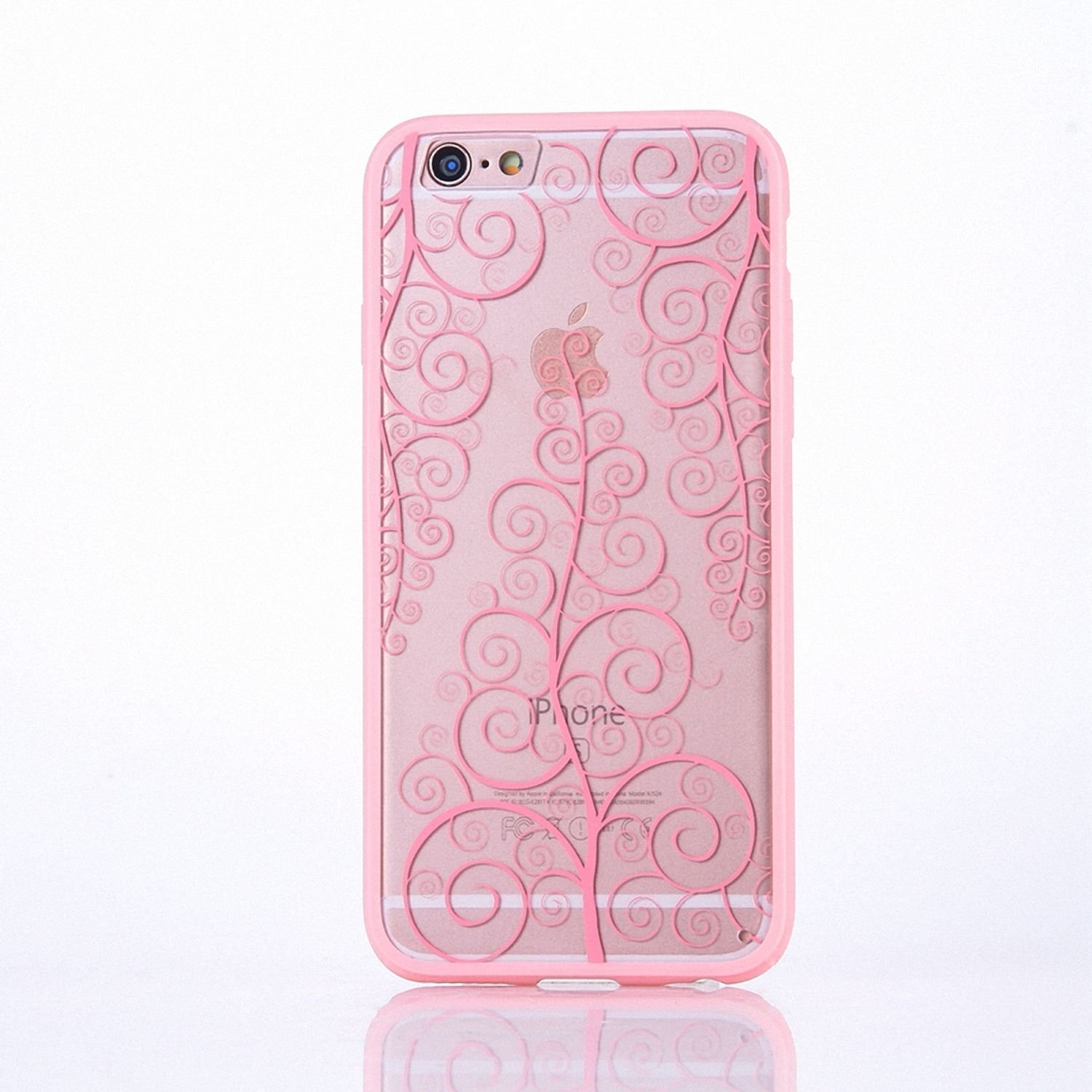 Etui na telefon komórkowy Mandala dla Apple iPhone 8 Etui ochronne z motywem kwiatowym Pokrowiec na torbę Bumper Pink