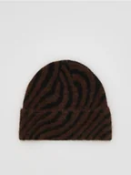 Czapki damskie - Reserved - Czapka beanie - ciemnobrązowy - miniaturka - grafika 1