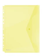 Teczki i skoroszyty - Donau Teczka kopertowa zatrzask, PP, A4, z europerforacją, żółta 8540001PL-11 - miniaturka - grafika 1