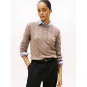 Swetry damskie - Tommy Hilfiger Wełniany sweter Regular Fit - miniaturka - grafika 1