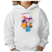 Bluzy dla dziewczynek - BLUZA DZIECIĘCA K-POPOWE ŁOWCZYNIE DEMONÓW HUNTRIX 110-116 Z KAPTUREM - miniaturka - grafika 1