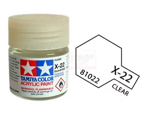 Tamiya Acrylic 81022 X-22 Gloss Clear 23Ml (Lakier Błyszczący) - Akcesoria i części modelarskie - miniaturka - grafika 1