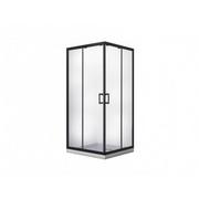 Kabiny prysznicowe - BESCO MKB-90-190-C MODERN BLACK kabina kwadratowa przejrzyste szkło 90 x 90 x 190 - miniaturka - grafika 1