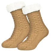 Skarpetki damskie - Grube Cieple Skarpetki Kapcie Domowe Abs Skarpety Damskie Antypoślizgowe - miniaturka - grafika 1