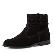 Botki damskie - Tamaris Damen Boot Flat 1-25305-45, damskie botki, czarne, 38 EU, czarne, 38 EU - miniaturka - grafika 1