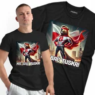 Koszulki męskie - KOSZULKA MĘSKA BÓBR NIE BAĆ TUSKA dla niego t-shirt na prezent POLITYKA - miniaturka - grafika 1