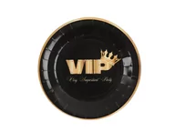 Naczynia i sztućce jednorazowe - SANTEX Talerzyki papierowe "VIP Very Important Party" Santex 22.5cm 10 szt SX6684-11 - miniaturka - grafika 1