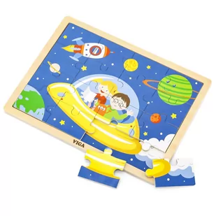 VIGA 51457 Puzzle na podkładce 16 elementów - Kosmos - Puzzle - miniaturka - grafika 1