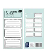 Szkolne artykuły papiernicze - Interdruk Naklejki na zeszyty 9 sztuk Ramki Interdruk 723342 - miniaturka - grafika 1