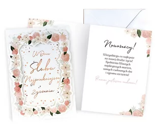 Kartka na Ślub z życzeniami, romantyczna DK980 - Kartki okolicznościowe i zaproszenia - miniaturka - grafika 1
