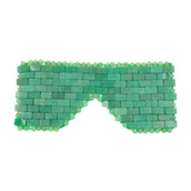 Akcesoria do bielizny - Jadeitowa maska do twarzy, opaska na oczy z jadeitu, Wschód - 21 x 9,5 cm - miniaturka - grafika 1