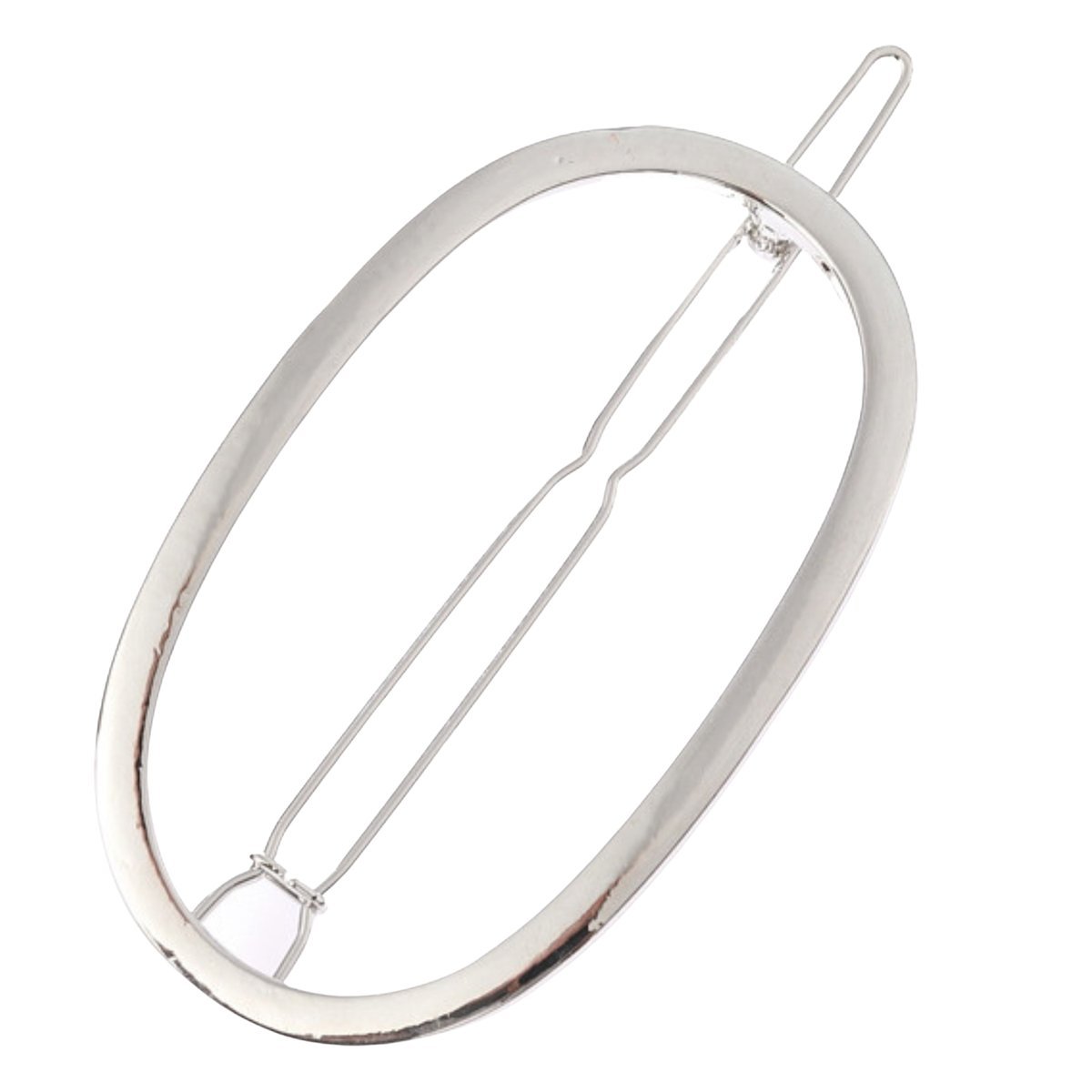 Spinka Wsuwka Srebrna do Włosów Ozdobna Owalna Metalowa Lekka i Wytrzymała