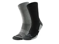 Skarpetki sportowe męskie - CRIVIT Skarpetki funkcyjne męskie, 2 pary (Szary/ czarny, 39/40) - miniaturka - grafika 1