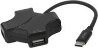 Huby USB - USB-C hub, 4x USB-A 480 Mbps, black USBC-HUB205 - miniaturka - grafika 1