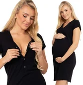 Piżamy ciążowe - Koszula Ciążowa Nocna Do Karmienia Na Napy 4XL - miniaturka - grafika 1
