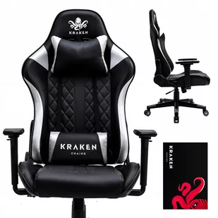 KRAKEN Fotel KRAKEN Srebrny 5907564504478 - Fotele gamingowe - miniaturka - grafika 1