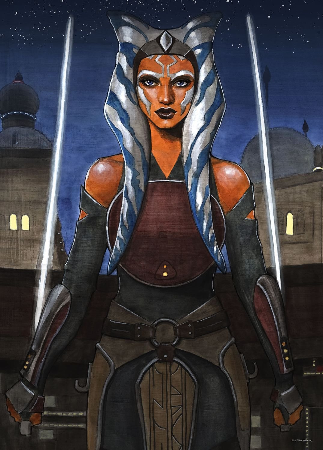 Disney plakat Star Wars Ahsoka brązowymIniebieskim - 612863 - 50 cm x 70 cm