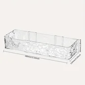 Inne - TEMU 1 szt. Elegancki Żebrowany Półka Ścienna do Łazienki - Bez Wiercenia, Wytrzymały Organizer z Tworzywa Sztucznego z Dwoma Półkami na Kosmetyki, - miniaturka - grafika 1