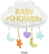 Baby shower i roczek - Balon foliowy Baby Shower Chmurka, 62,5x66,5 cm - miniaturka - grafika 1