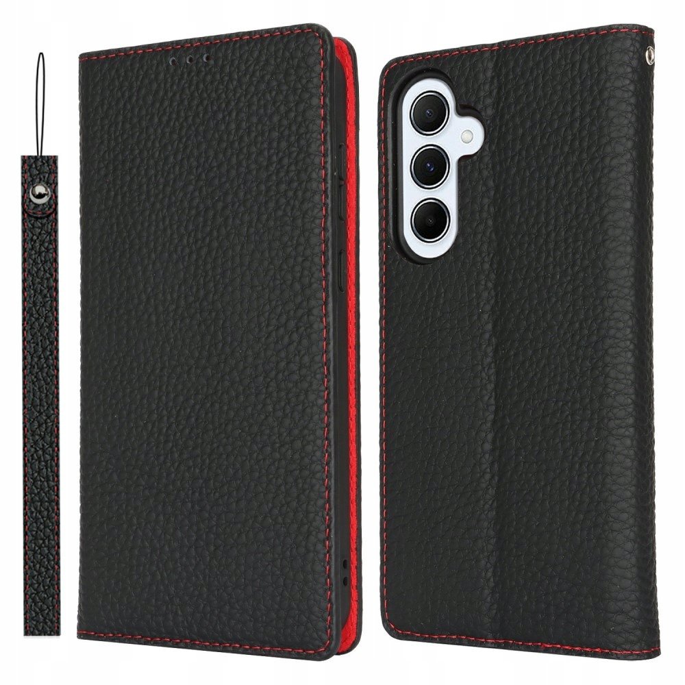 Skórzane Etui Z Klapką Do Samsung Galaxy S25+ Plus Obudowa Portfel