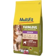 Sucha karma dla psów - MultiFit Farmlove karma sucha dla psa seniora, z jagnięciną i burakiem 12 kg - miniaturka - grafika 1