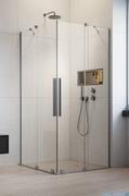Kabiny prysznicowe - Radaway Furo Brushed Nickel  KDD kabina 100x100cm szczotkowany nikiel 10105100-91-01L/10105100-91-01R - miniaturka - grafika 1